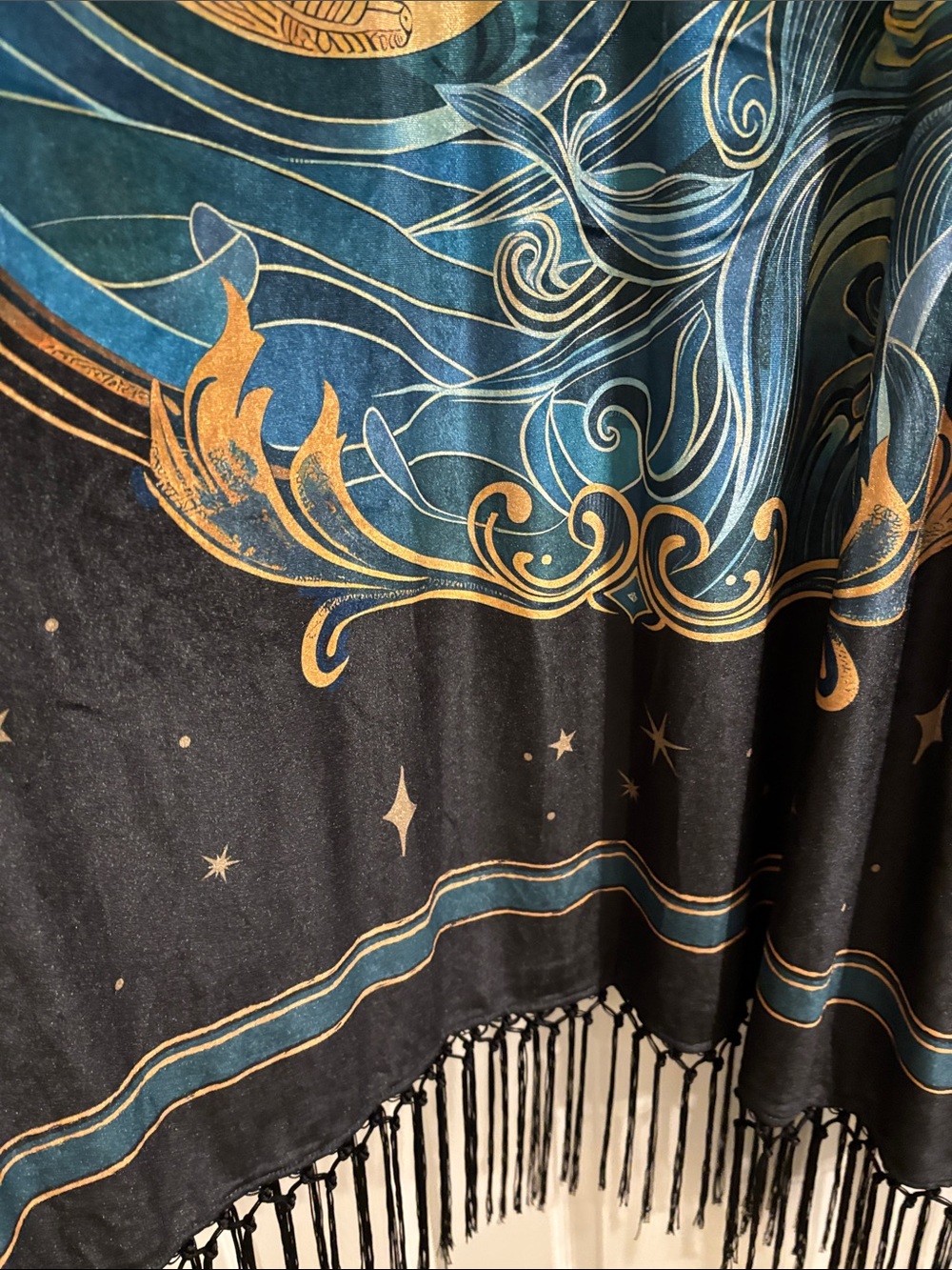 Black Celestial Fringe Kimono - Picture 7 of 8